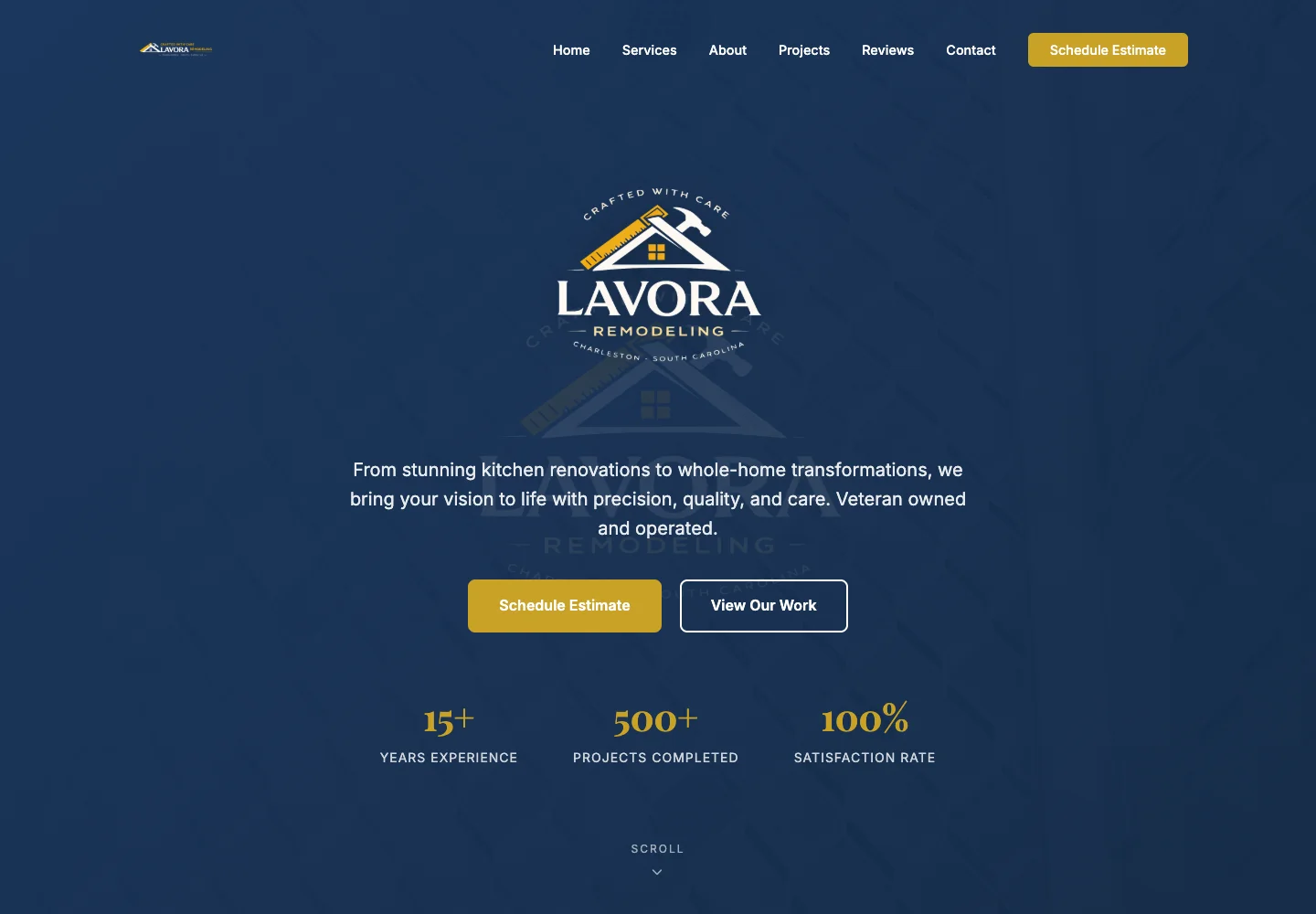 Lavora Remodeling public homepage screenshot